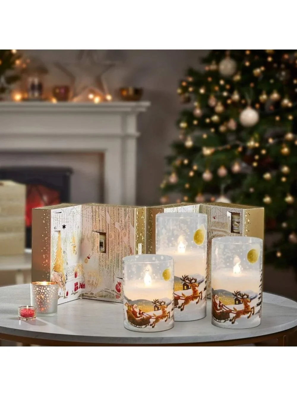 Flameless LED Pillar Candles - Real Wax, Remote & Timer, Christmas Decor, 3 Pack